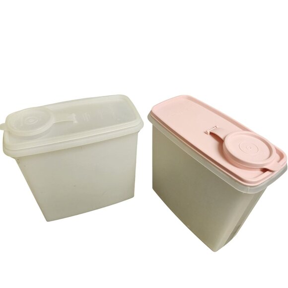 Tupperware Vintage Cereal Keepers set of 2 - Picture 2 of 2